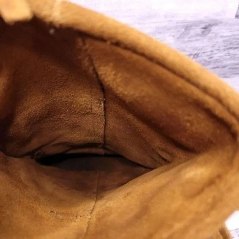 Minnetonka Suede 3 Layer Fringe Tall Moccasin Boot Brown Women's sz 6 - Picture 5 of 8